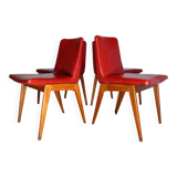 Ensemble de 4 chaises années 50 Guermonprez