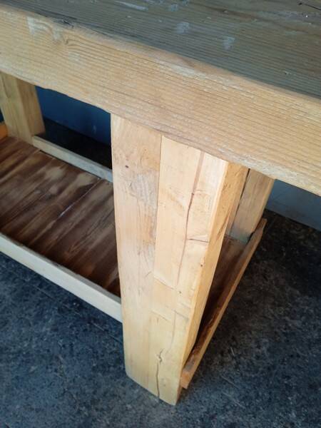 Workbench 120cm old solid wood
