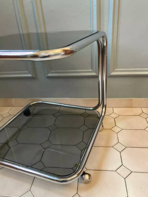 Table basse à double niveau des années 1970