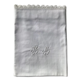Monogram pillowcase HM original crocheted edge