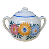 Vintage earthenware sugar bowl