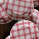 A set of 6 flat plates Nappe Rose Moulin des Loups