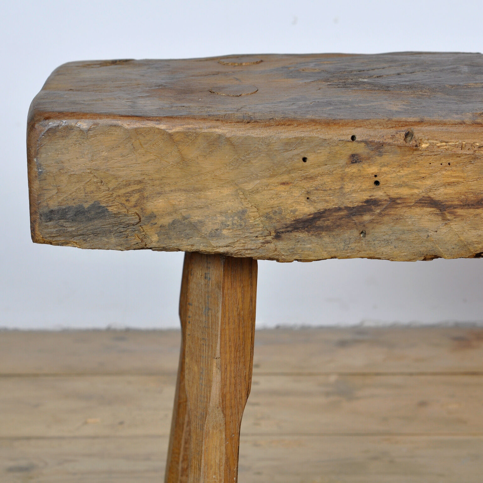 Primitive Oak Bench, 1930's