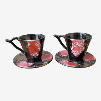 Duo de tasses en céramique de Vallauris