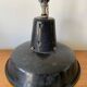 Antique Industrial Pendant Light Blue Enameled Metal White Interior Deco
