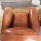 Tawny vintage leather club chair