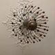 Vintage 1970s brass and Murano glass chandelier