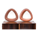Pair of Italian teak and opaline wall lights by Goffredo Reggiani 1960.