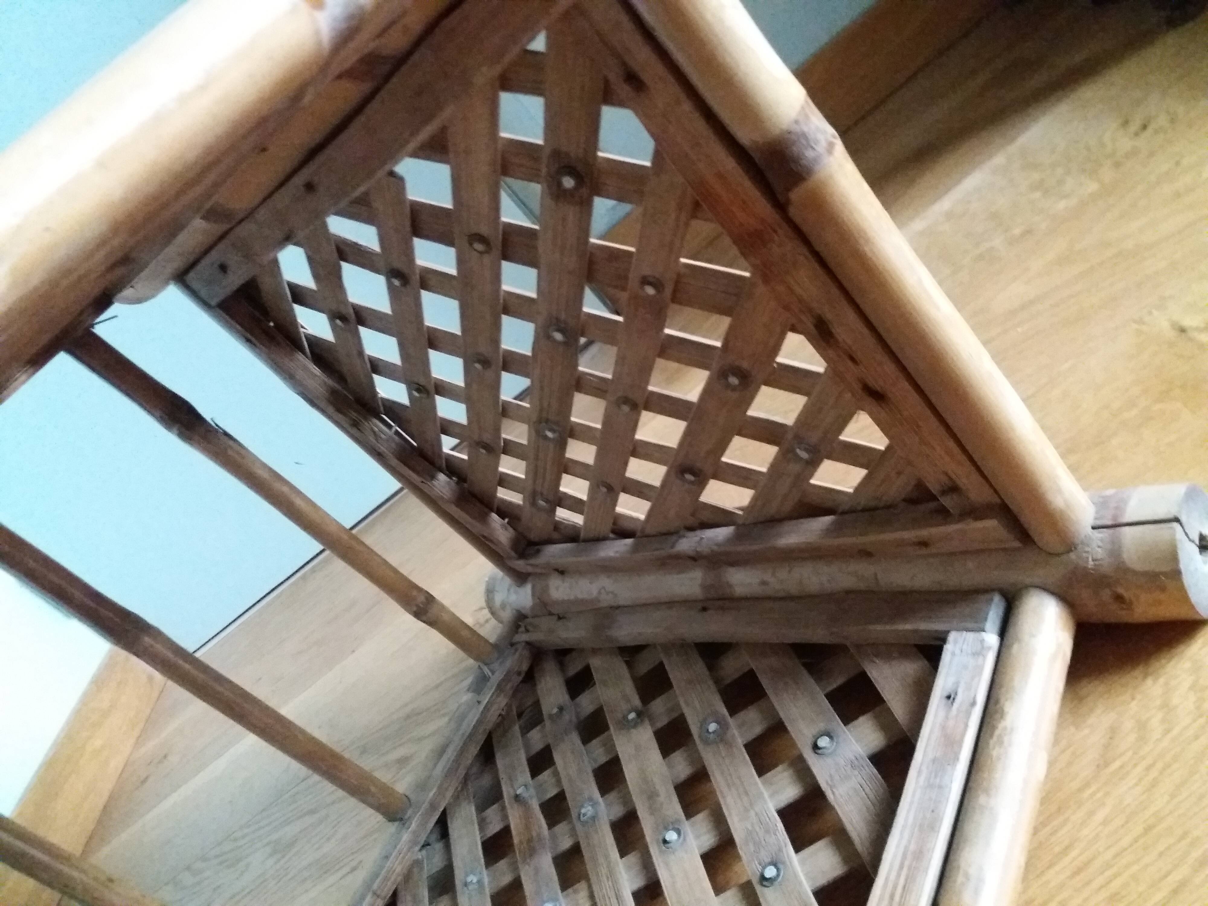 Cache pot large square bamboo