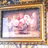 Painting jack watercolor still life france 1938 floral cup golden frame