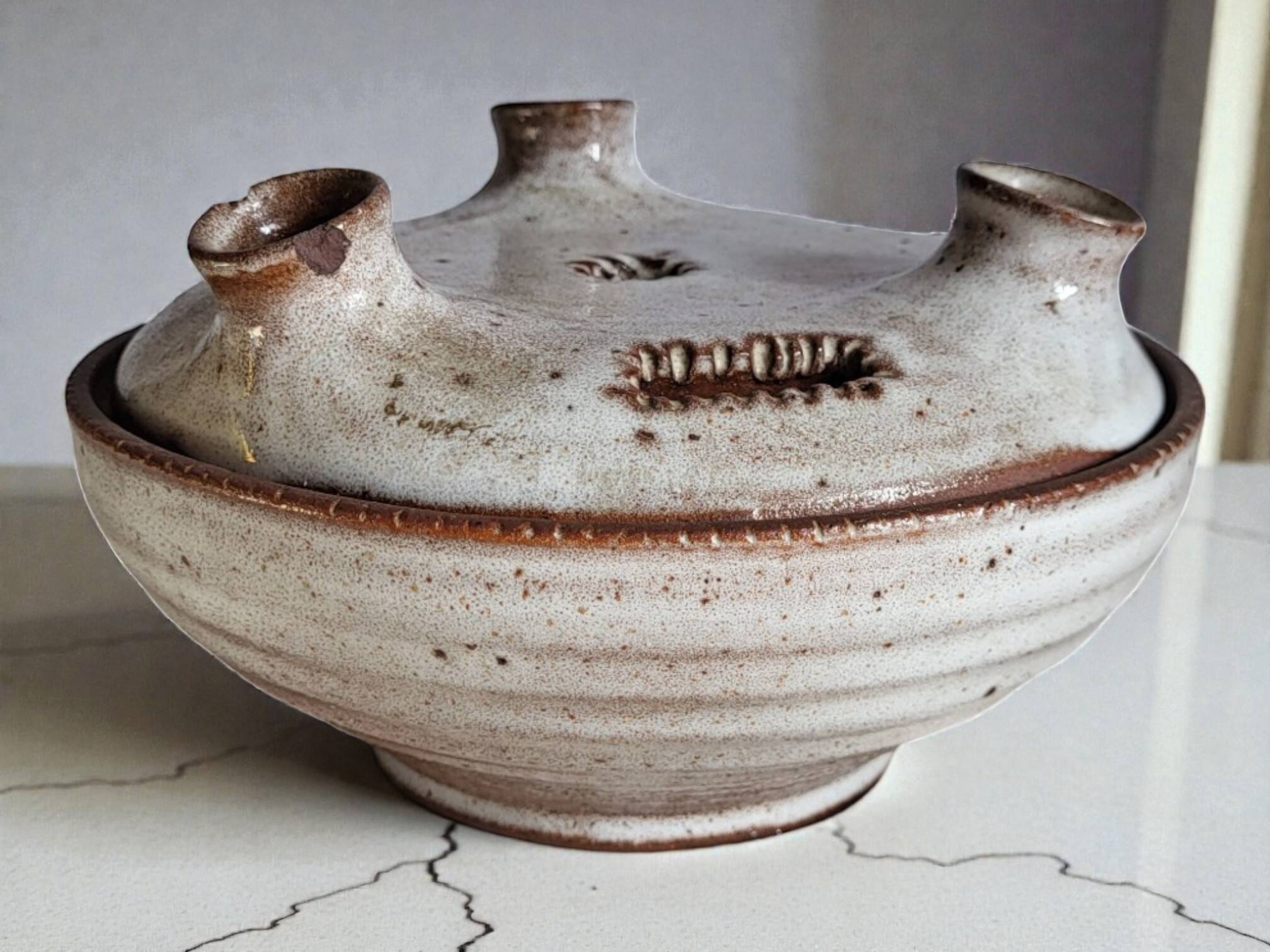 Flower vase in stoneware Ratilly / Pierlot / Puisaye