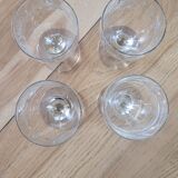 4 antique stemmed glasses