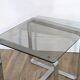 Table d'appoint metal et verre 1970