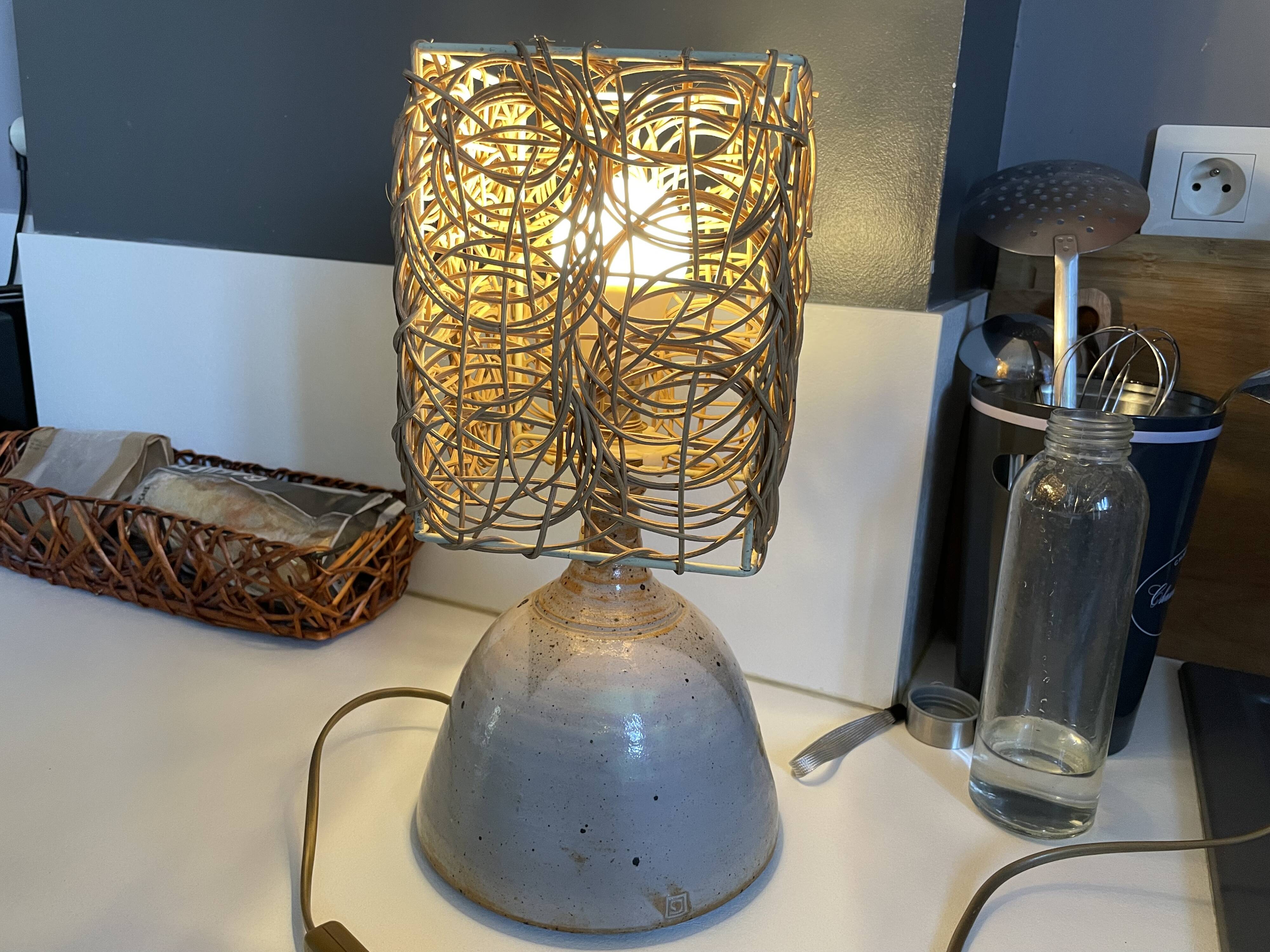 70s ceramic lamp