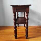 Antique solid walnut console serving trolley