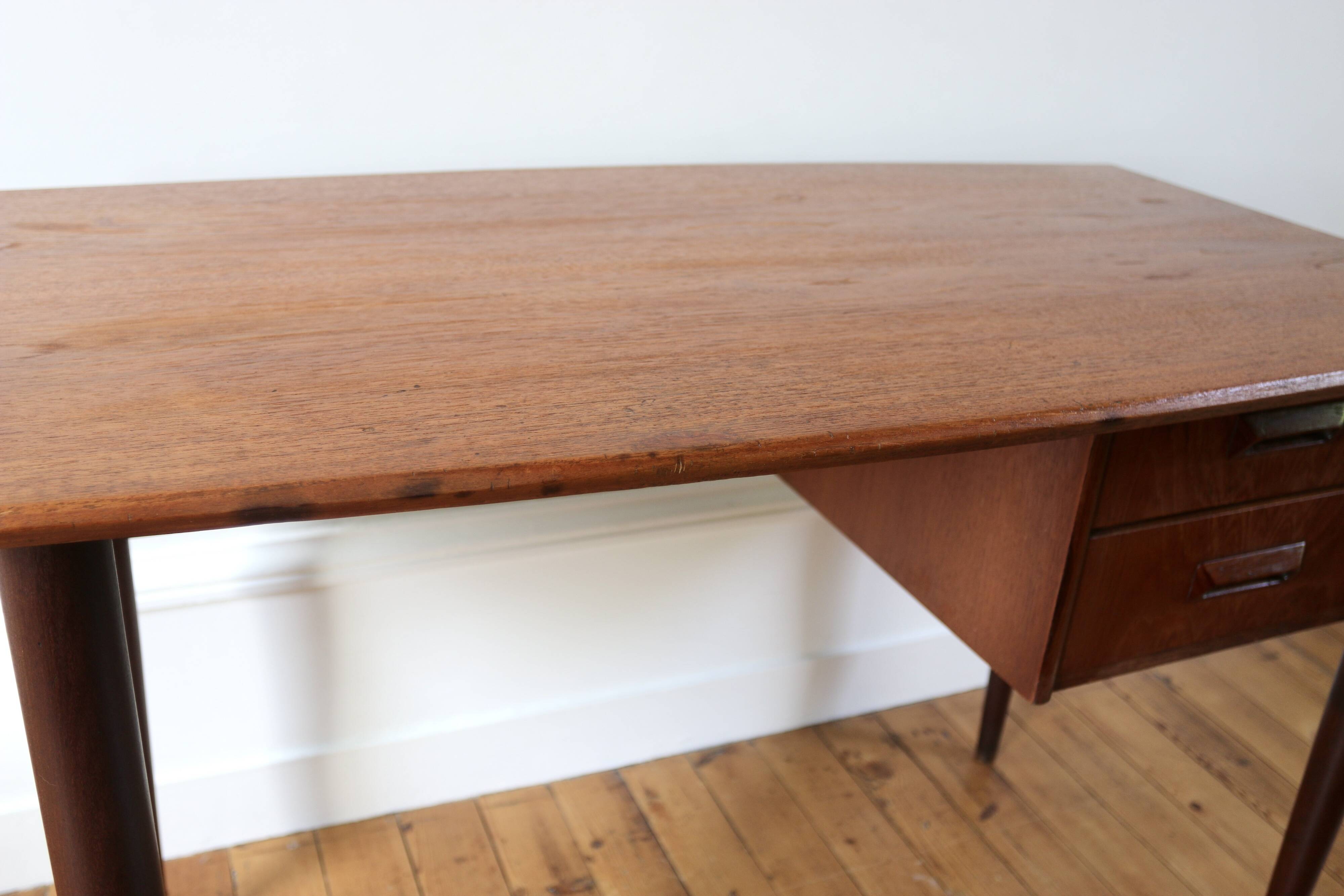 Small vintage 1960s Scandinavian teak desk