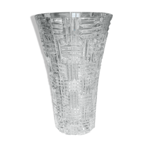 vase en cristal à décor