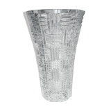 Vase en cristal à décor géométrique H30cm