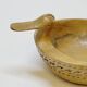 Scandinavian Duck Shaped Carved Wooden Bowl Folk Art