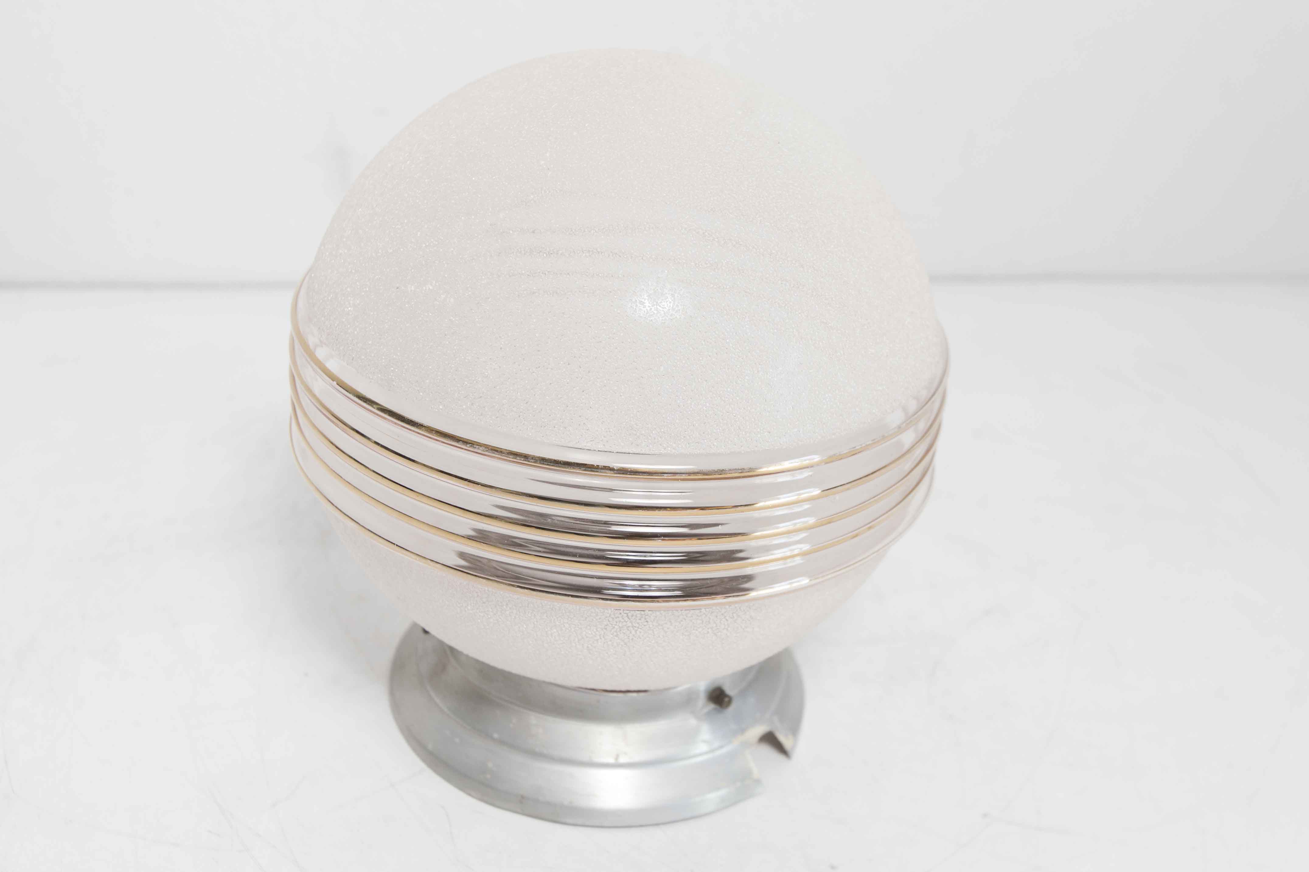 1950 ball ceiling light with golden grooves d19cm