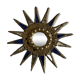 Sun mirror in gilded lead and blue glass Irena Jaworska 1960