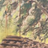 Peinture paysage vintage
