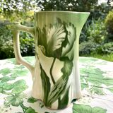 Antique Longwy Tulip Pitcher