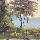Painting of a landscape signed LEF