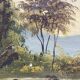 Painting of a landscape signed LEF