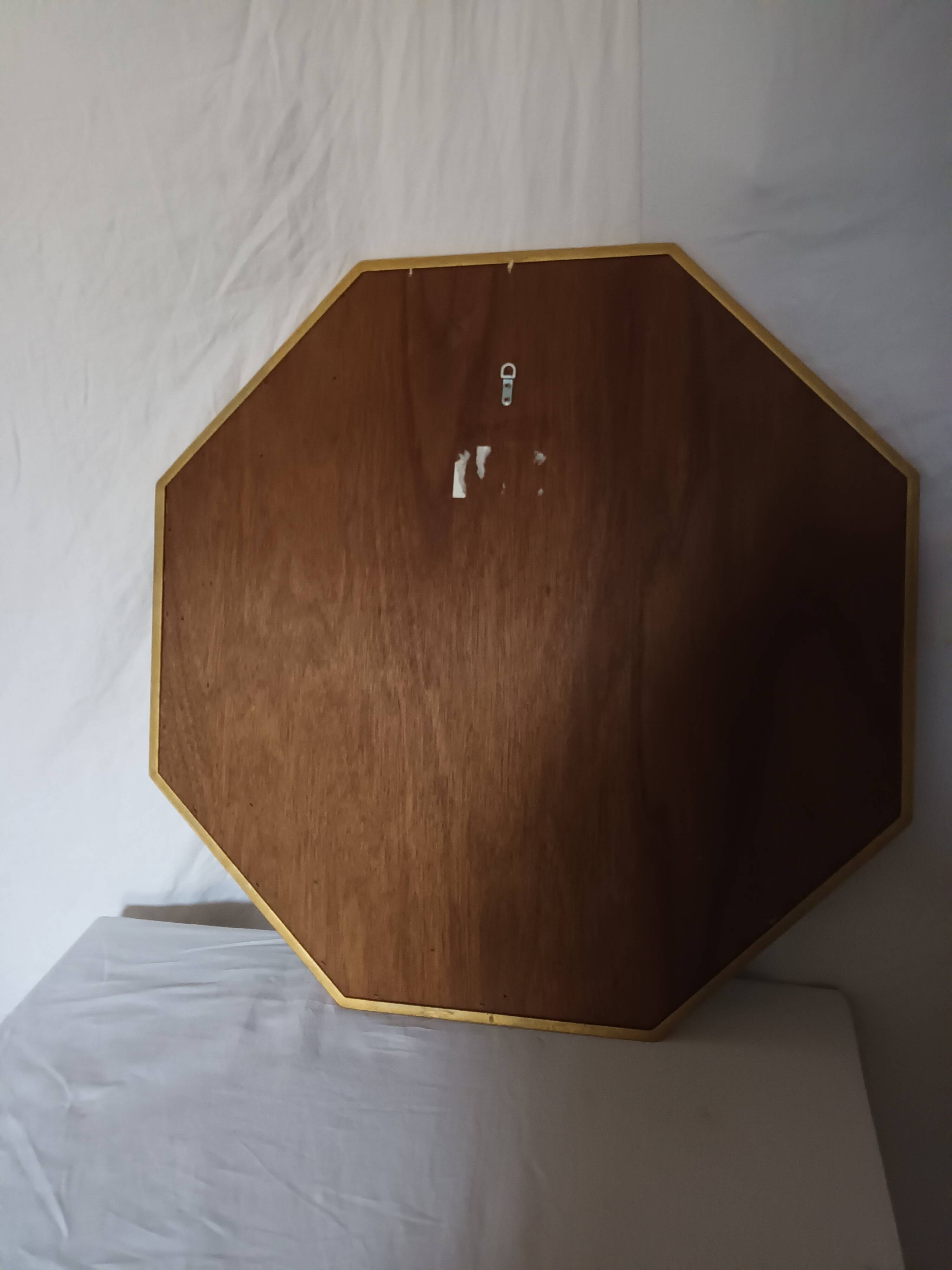 Belgian octagonal mirror "Deknudt Mirror" from the 80s
