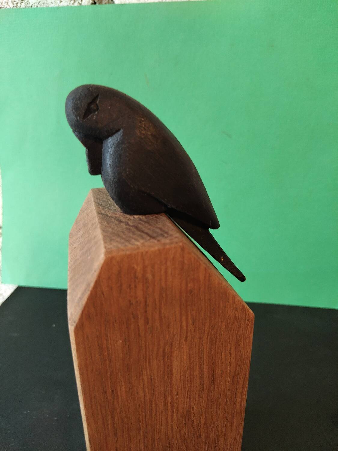 Pair of sculpted oak bookends – The Crow and the Fox