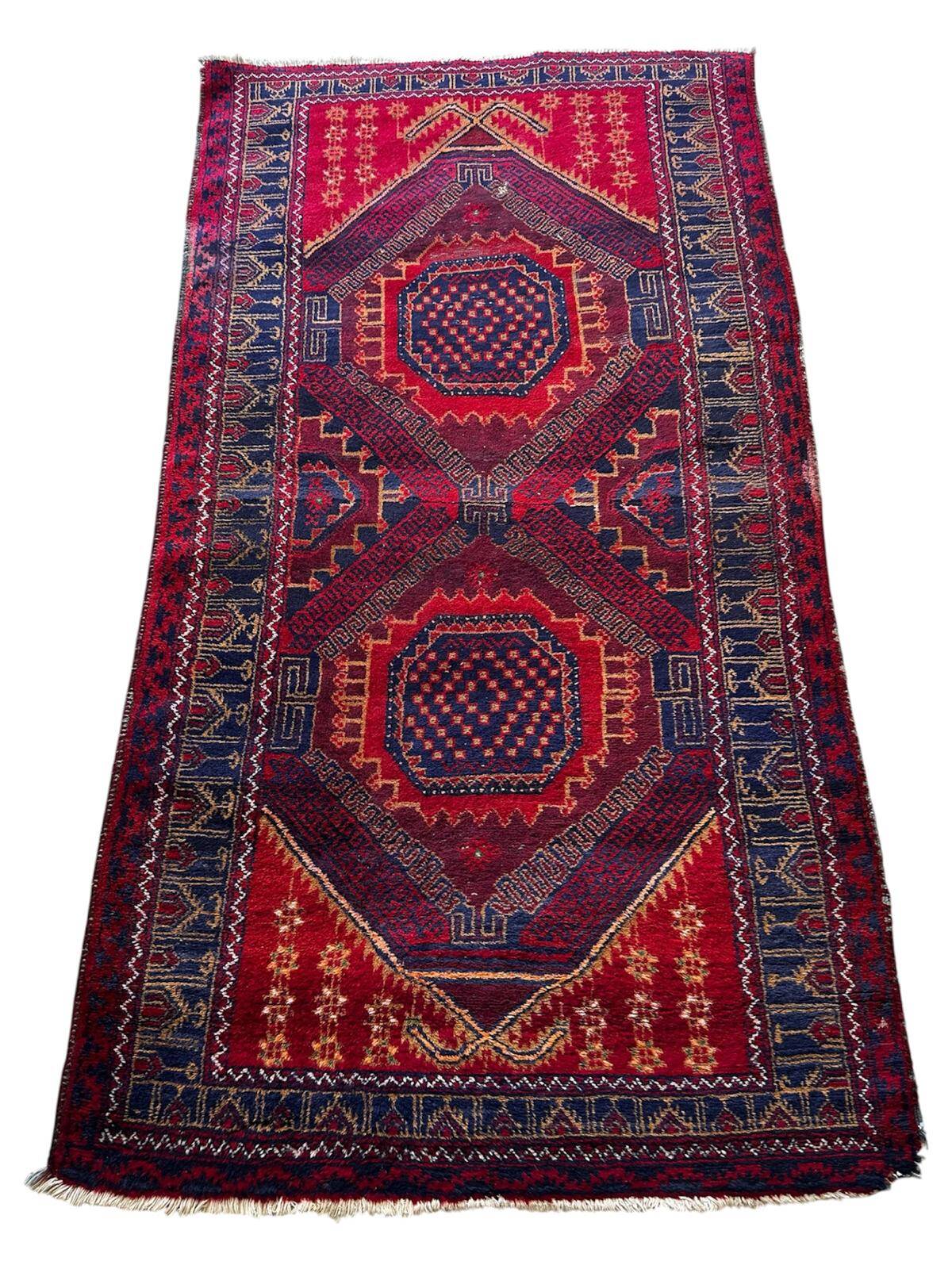 Handmade Afghan rug 130cm x 245cm