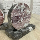 Pair of Art Deco marble bookends
