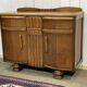 1950s English Art Deco oak sideboard