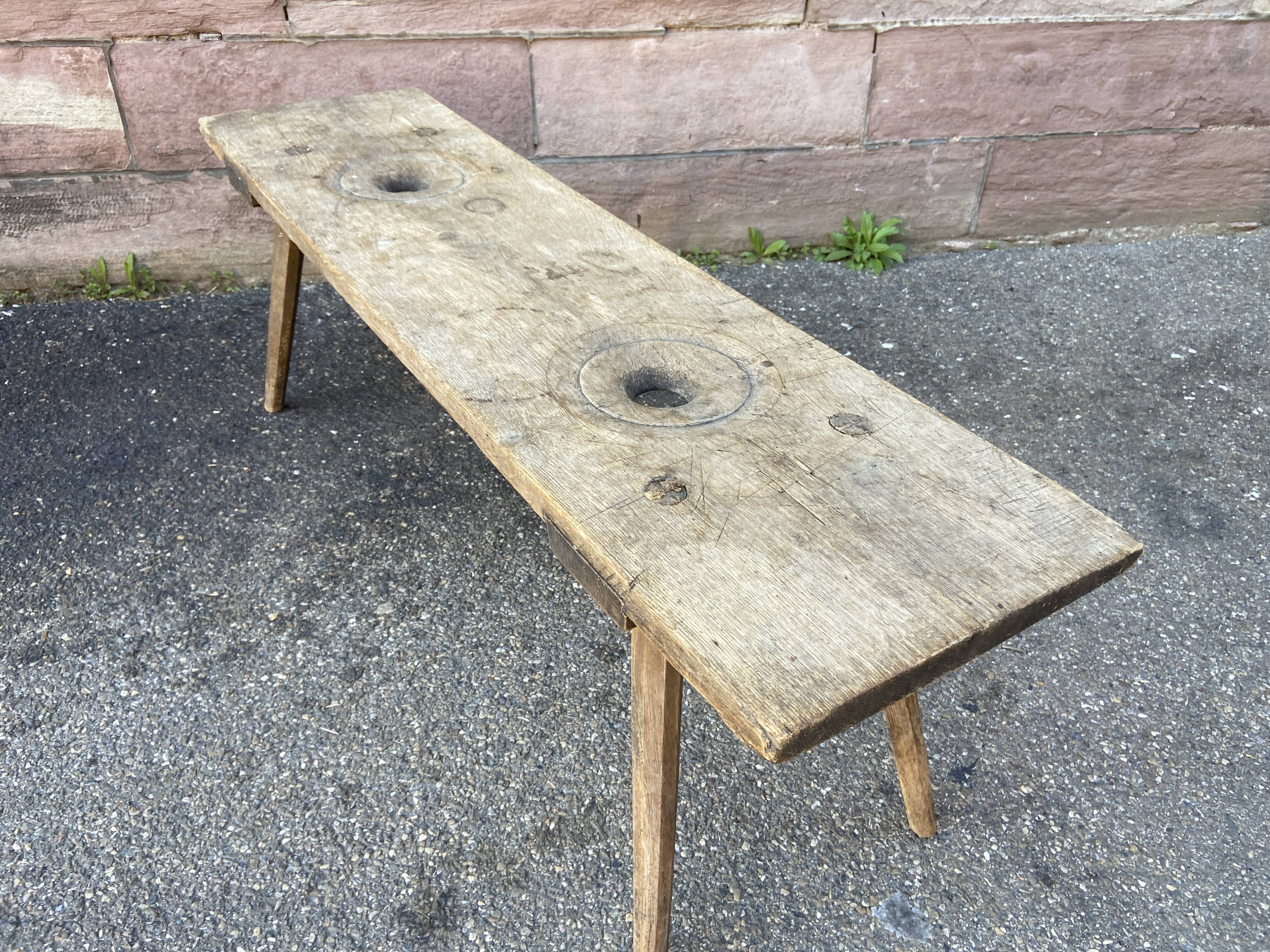 Oak farmhouse bench 1900s