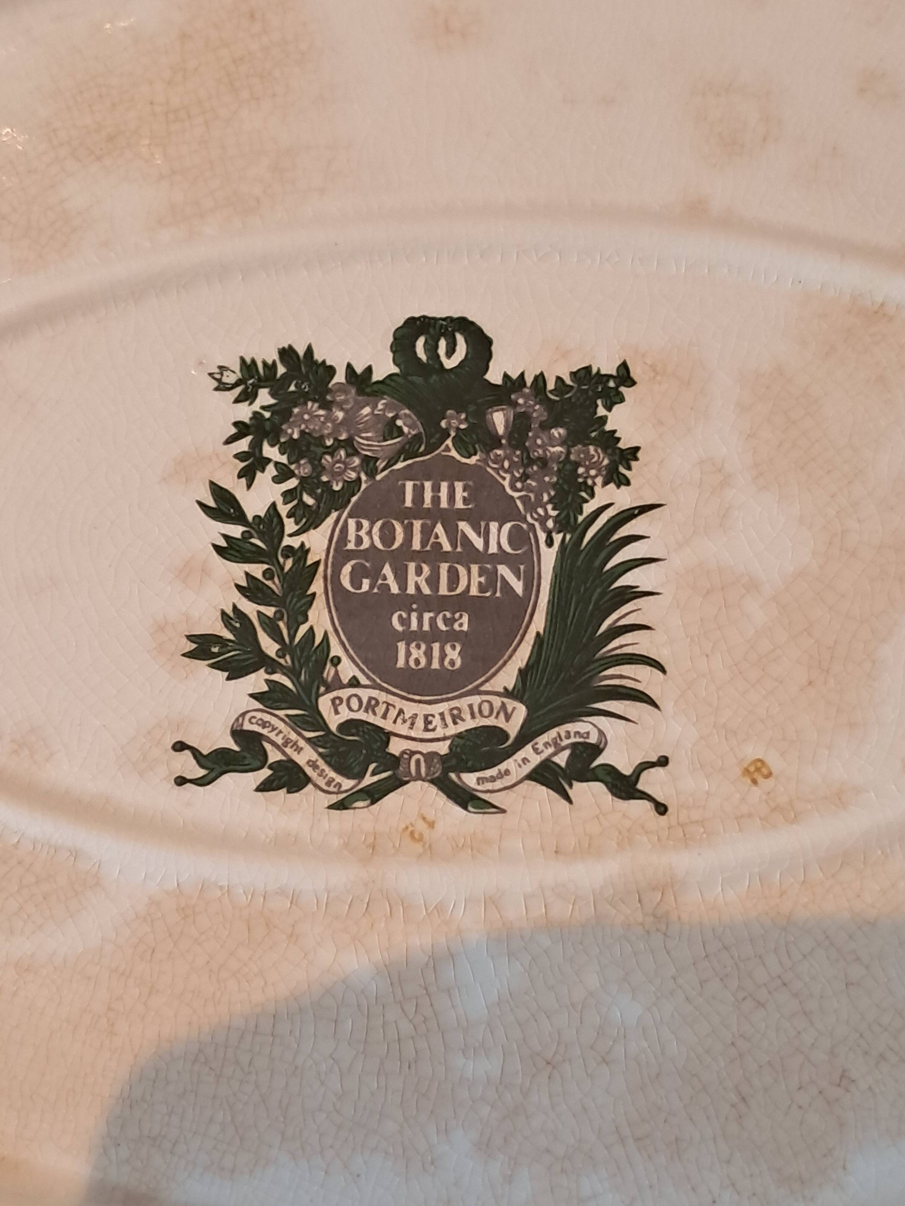 Plat De Service Ovale En Faïence Anglaise Portmeirion Botanic Garden Avec H