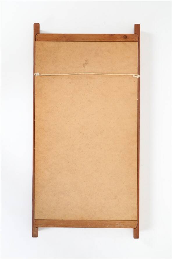 Mid-century teak mirror / Danish modern design / 1960s