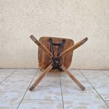 Swivel office chair in blond oak circa 1930