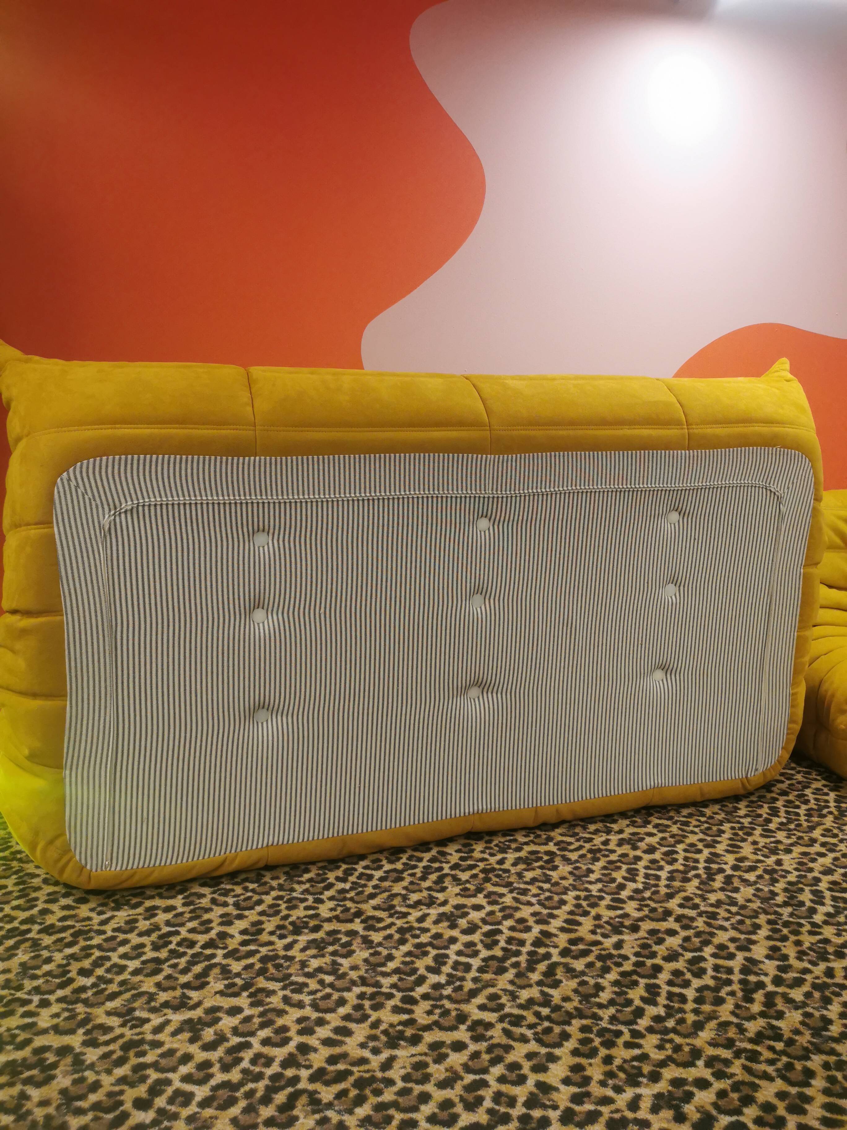 Togo Alcantara Curry Sofa Michel Ducaroy for Ligne Roset