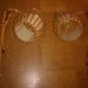 Deux appliques en rotin