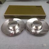 Christofle Gemini model pair of egg cups silver-plated in perfect condition box.