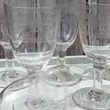 Engraved crystal glasses