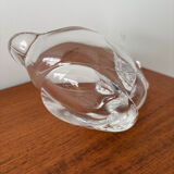 Rabbit crystal catchall from Vannes – vintage crystal figurine –