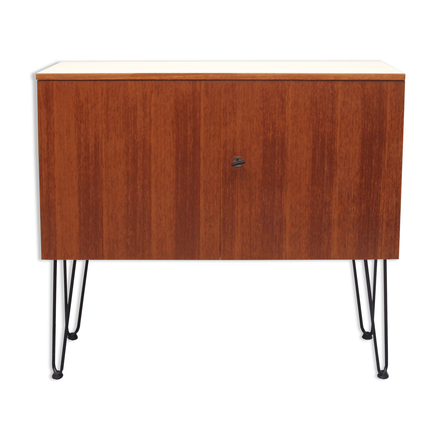 Buffet des années 1960 en teck et formica avec pattes en épingle à cheveux