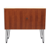 Buffet des années 1960 en teck et formica avec pattes en épingle à cheveux