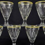 Set of 9 wine glasses cooked bistro counter 1950s