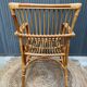 Fauteuil bambou et rotin vintage années 60