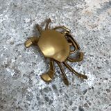 Vintage brass ashtray crab