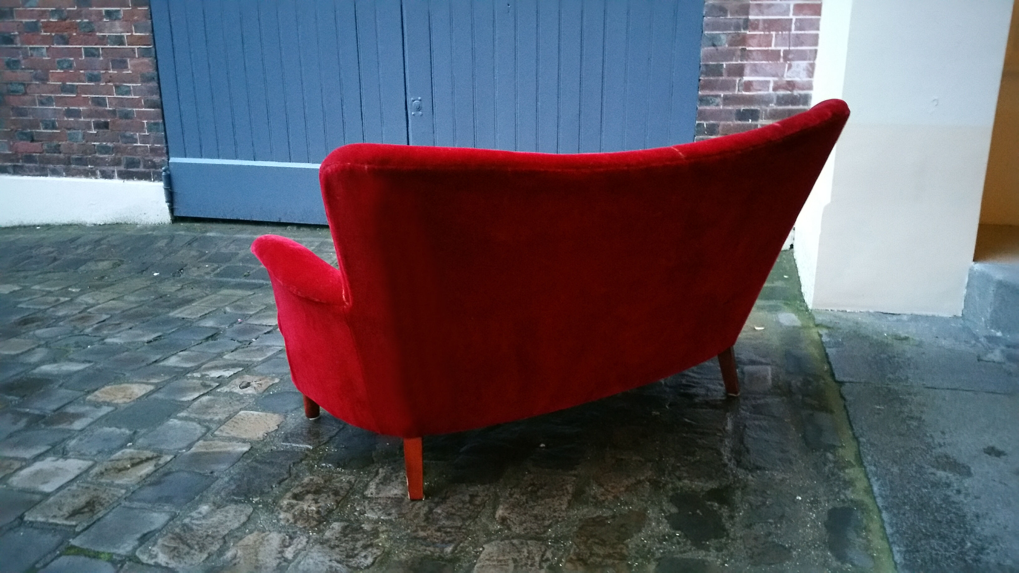 Vintage sofa Swedish year 40/50 wing arc curved Carl Malmsten