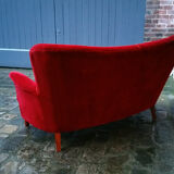 Vintage sofa Swedish year 40/50 wing arc curved Carl Malmsten